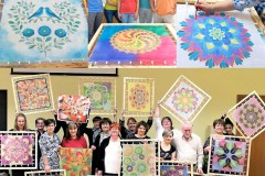 csapatépítő selyemkendőfestés