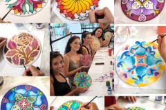 kerek selyemkep festese workshop